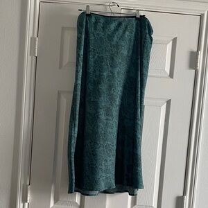 a new day Teal Patterned Maxi Skirt